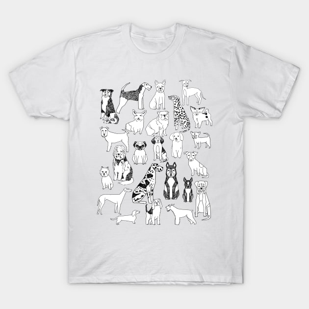 Dogs Dogs Dogs T-Shirt by andrealauren